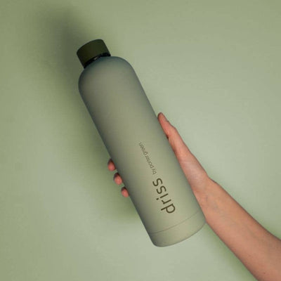 Insulated Stainless Steel Water Bottle - Sage + Olive 1L