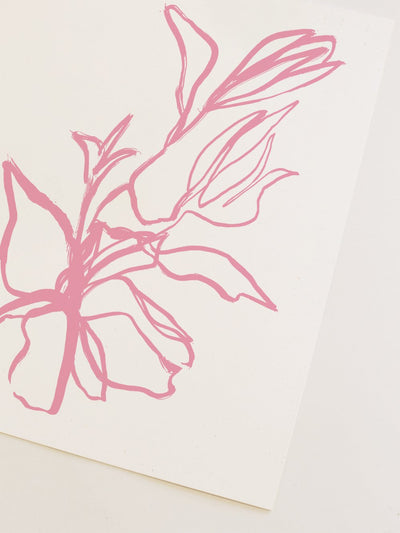 Flora Art Print In Orchid