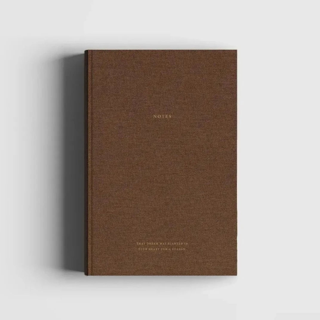 Brown Linen & Golden Notebook