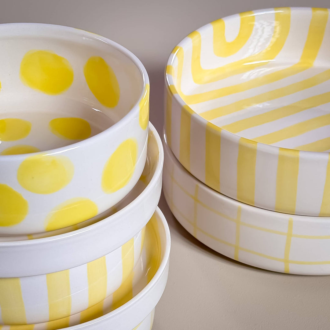 Stripes kopp - beach yellow