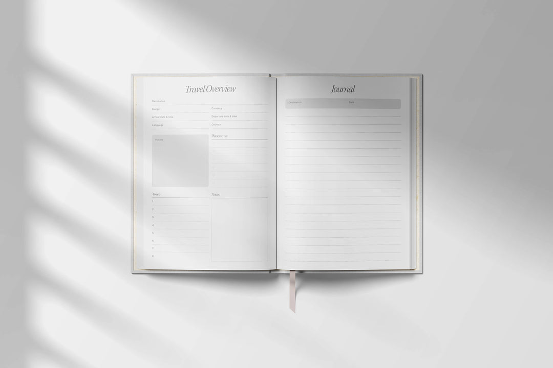 Travel Planner - A5 Hardback - Green Coral