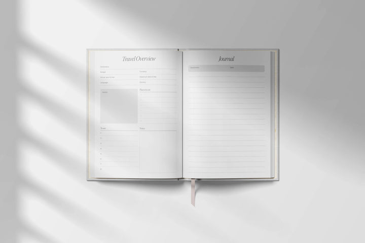 Travel Planner - A5 Hardback - Green Coral