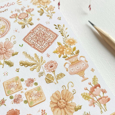 Romantic Flower | Klistremerker