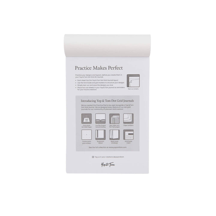 Dot Grid Practice Pad - 100 Tear-Off Sheets