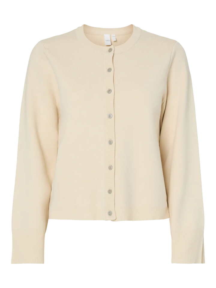 Yaselena Ls Knit Cardigan S. Noos - Birch