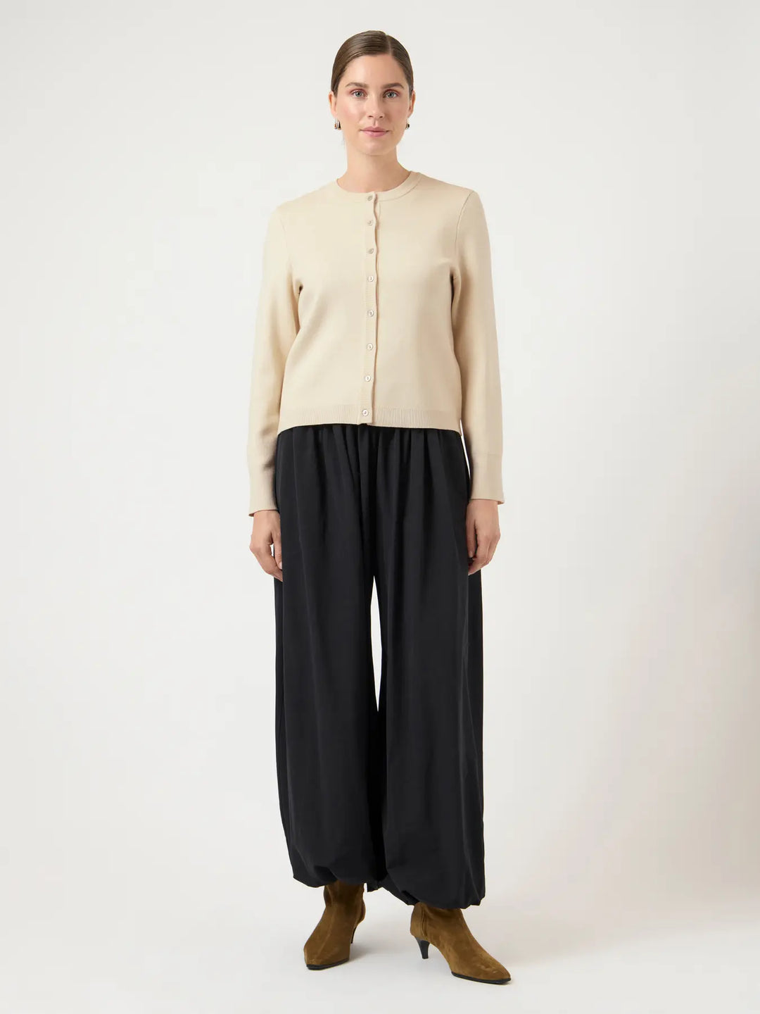 Yaselena Ls Knit Cardigan S. Noos - Birch