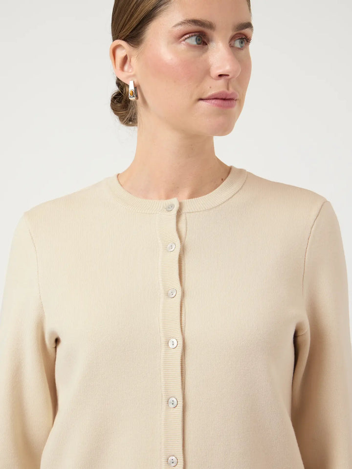 Yaselena Ls Knit Cardigan S. Noos - Birch