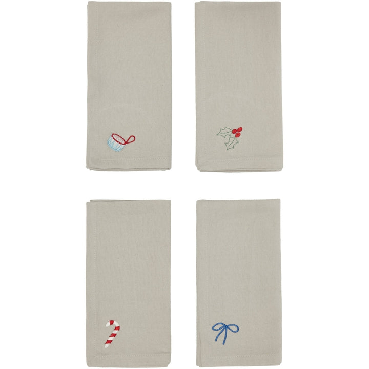 Christmas Cotton Napkin - Sett med 4