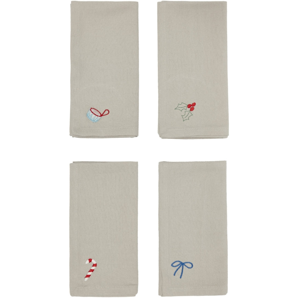 Christmas Cotton Napkin - Sett med 4
