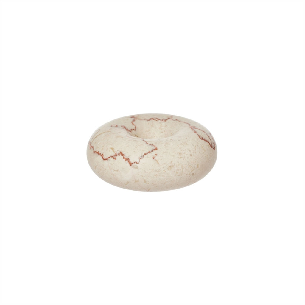 Savi Marble Lysestake - Offwhite
