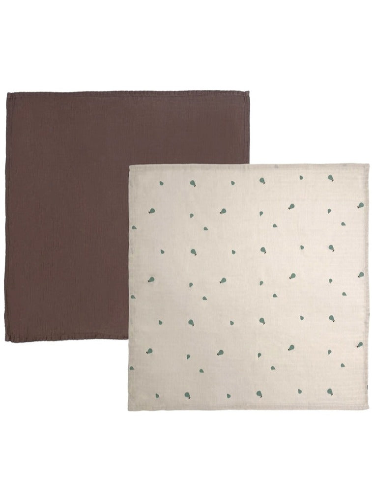 Yummy Muslin - Pack of 2 - Brown/Clay