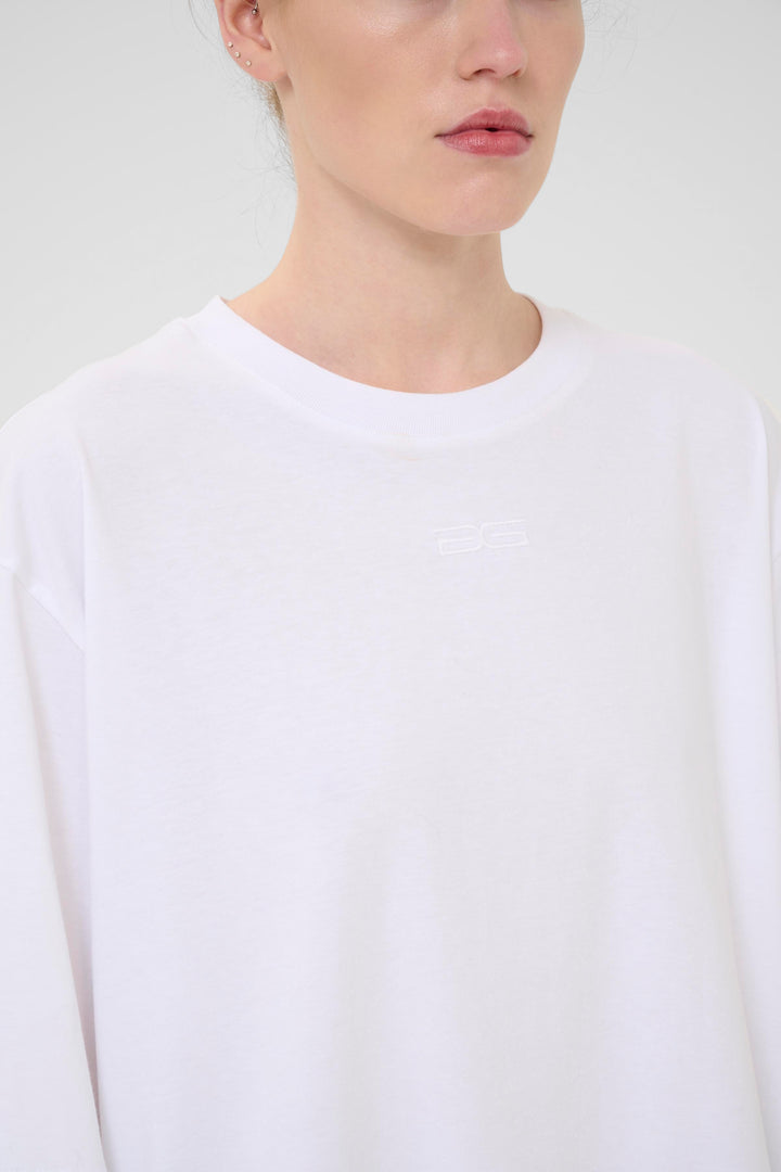 SimmaGZ emb tee - Bright White