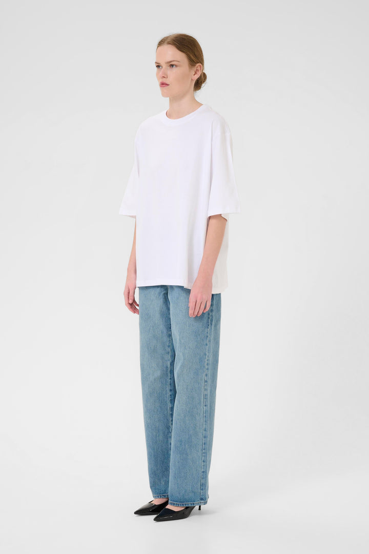 SimmaGZ emb tee - Bright White