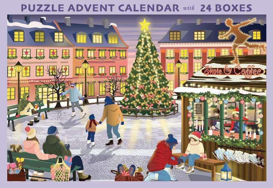 SKATE &amp; COFFEE - Puslespillkalender med 1000 brikker