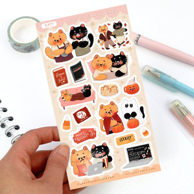 Purrfect Time Together | Klistremerker