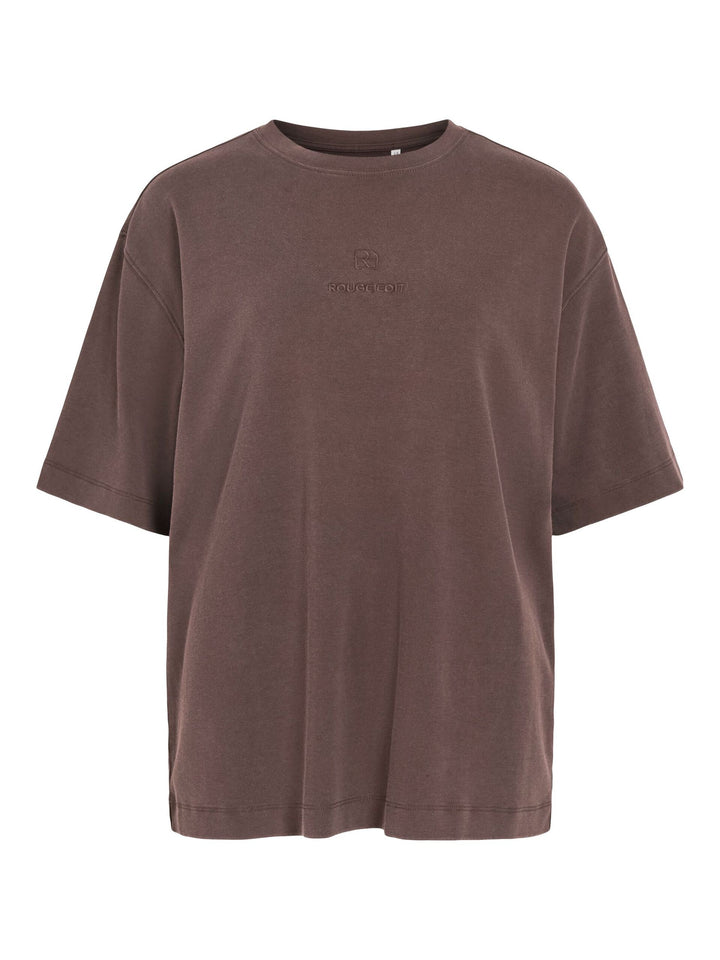 Rousophie 2/4 O-Neck Oversized Tee - Seal Brown