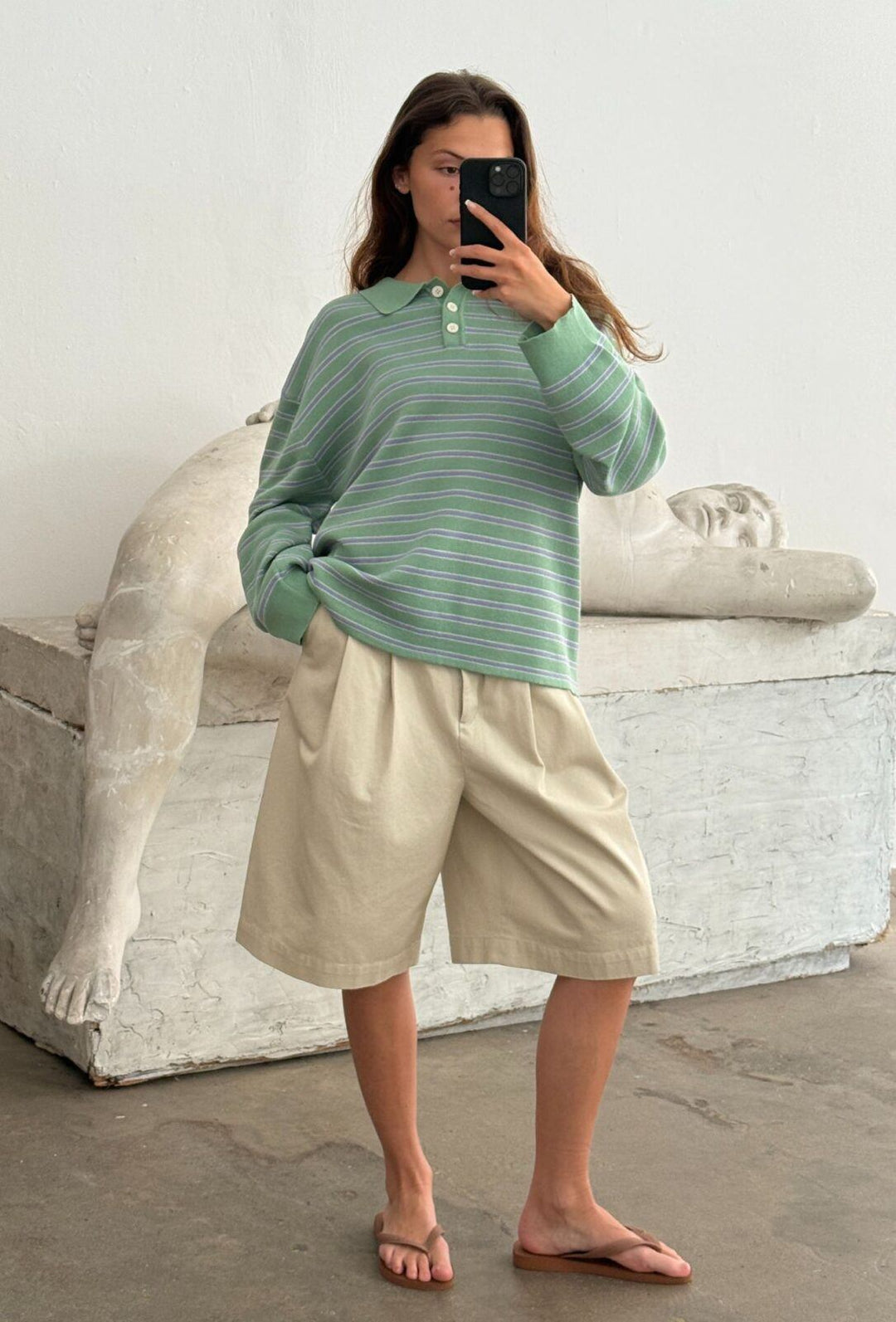 Adanne Polo - Mint/blue