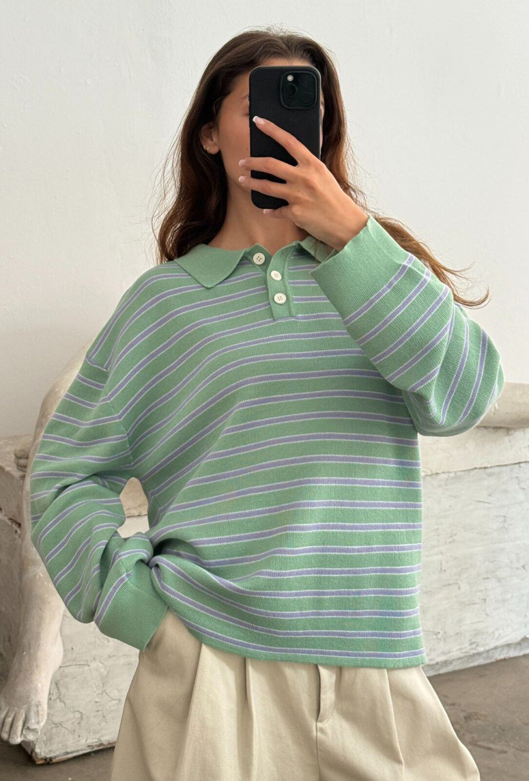 Adanne Polo - Mint/blue