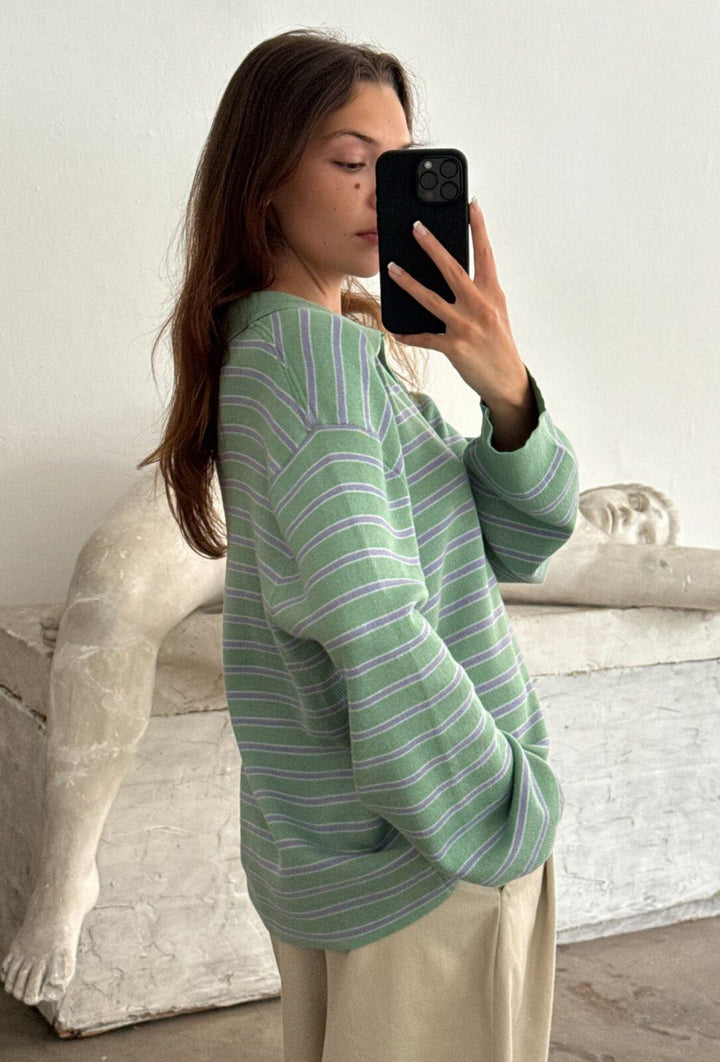 Adanne Polo - Mint/blue