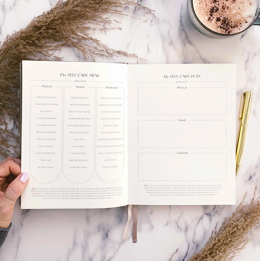 My Daily Self-Care intentions and gratitude journal