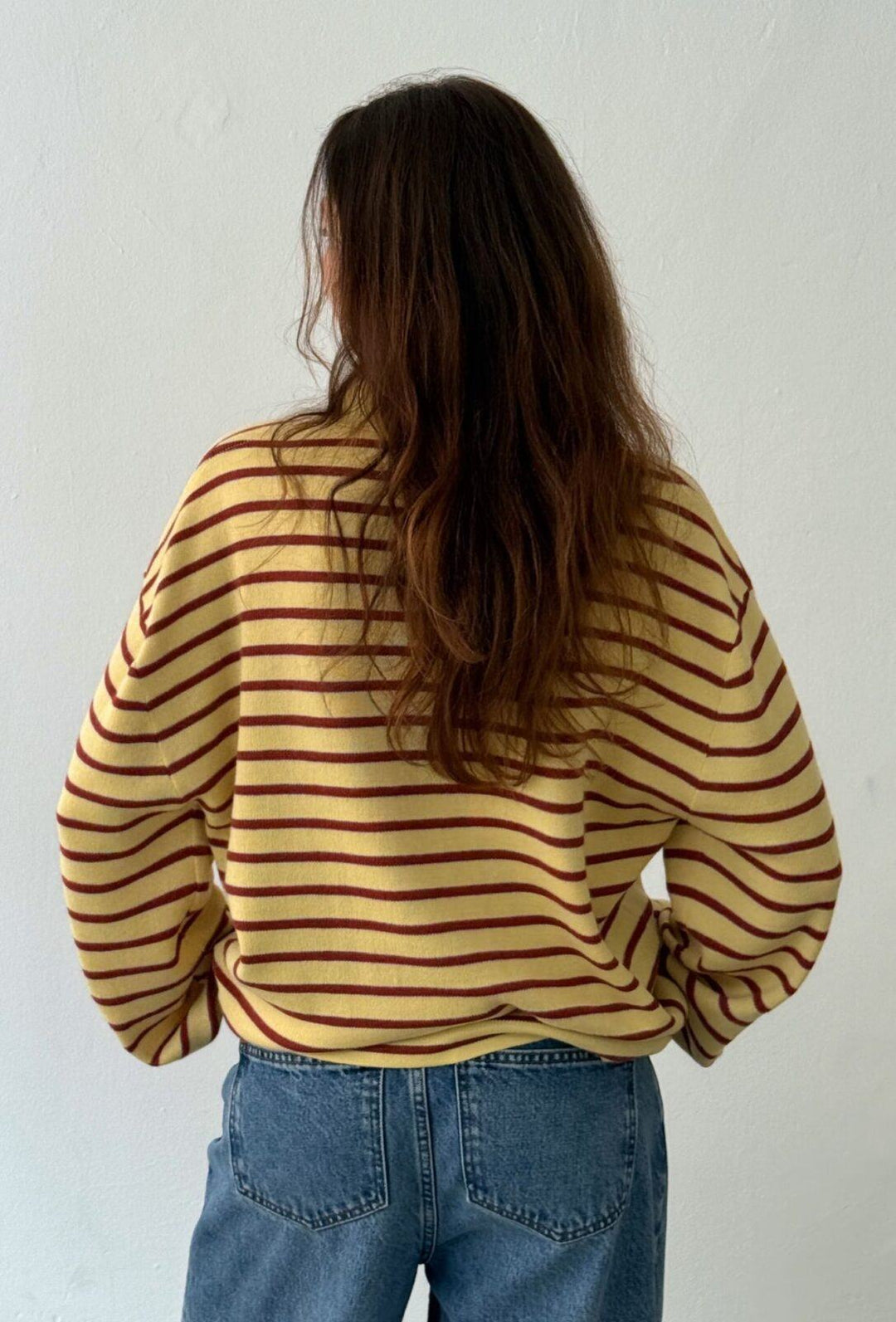 Adanne Polo - Stripe Yellow/Rust