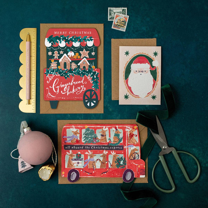 Gingerbread Cart - Julekort