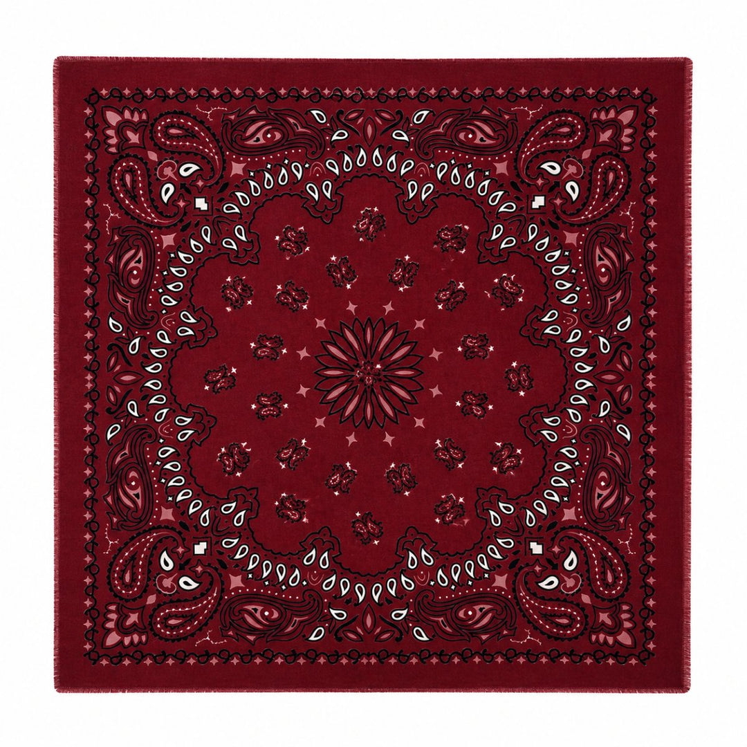 Large Paisely Scarf - Bordaux