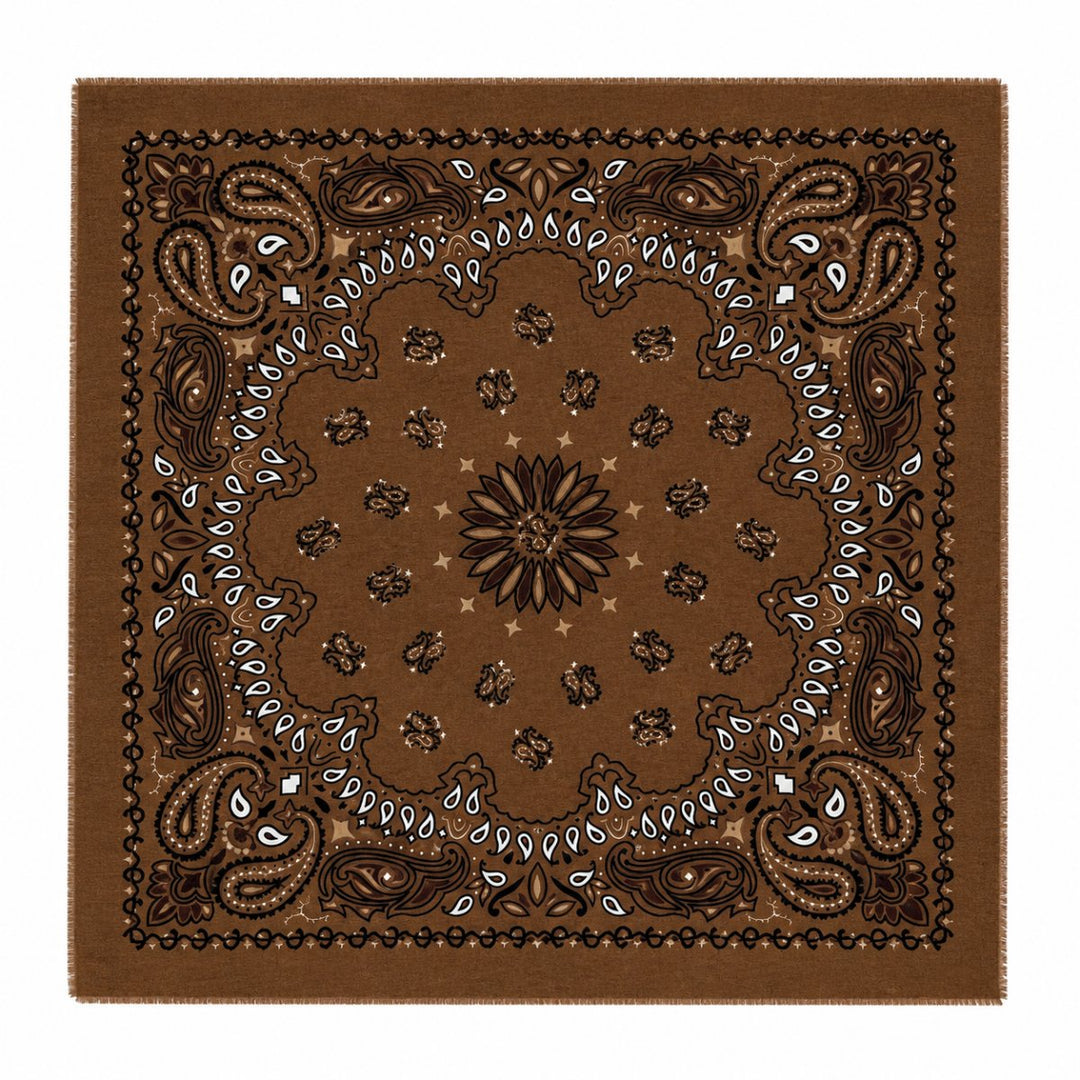 Large Paisely Scarf - Camel