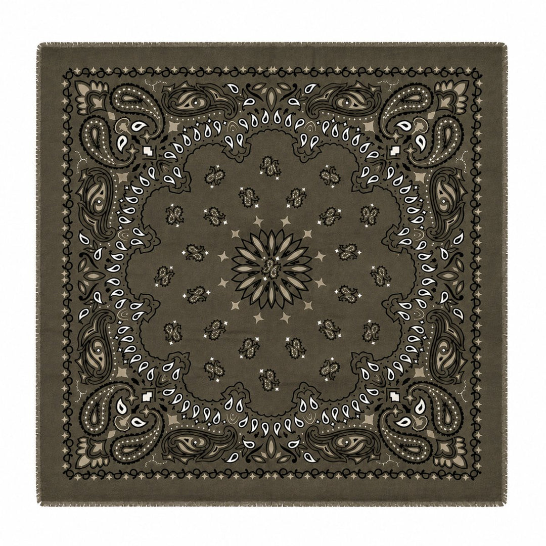 Large Paisely Scarf - Kakhi