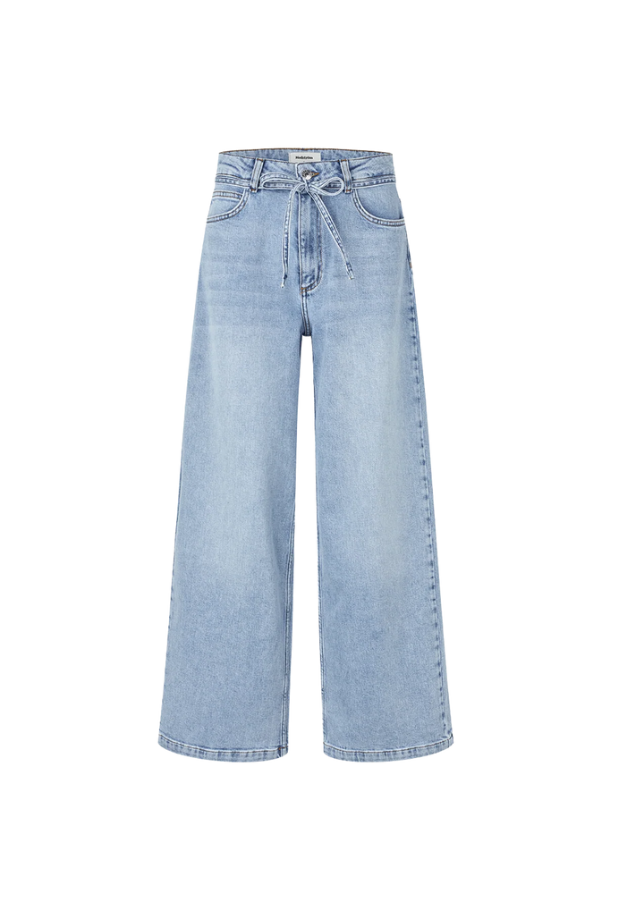 IsoldeMD solid pants - Bleach blue wash