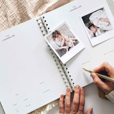 My Baby Book - Baby Memory Book - White