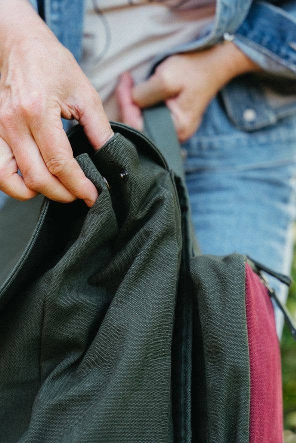 Organic Backpack - Dark green