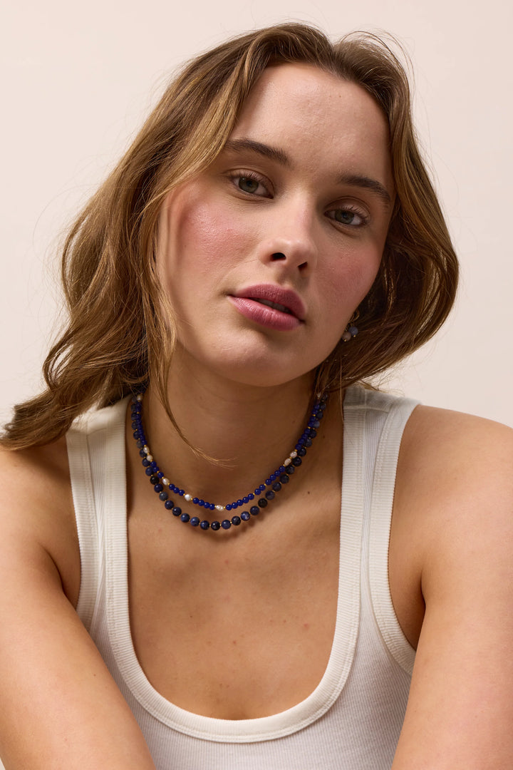 Halskjede - Hailey - Blue Jade (Peace)