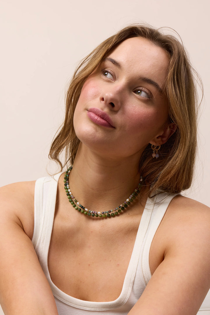 Halskjede - Ellie - Indian Agate Pearl (Strenght)