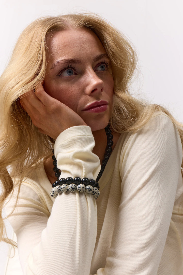 Armbånd - Chunky - Dalmatian Jasper (Joy)