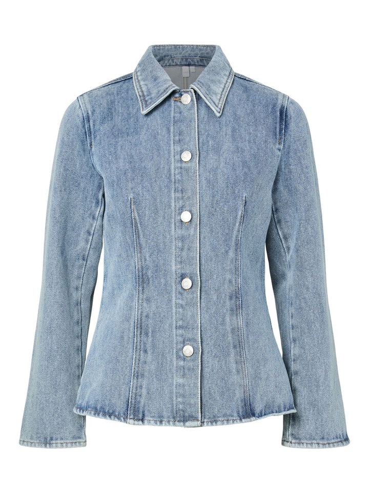 Yaslecco Ls Denim Shirt S. - Light Blue Denim