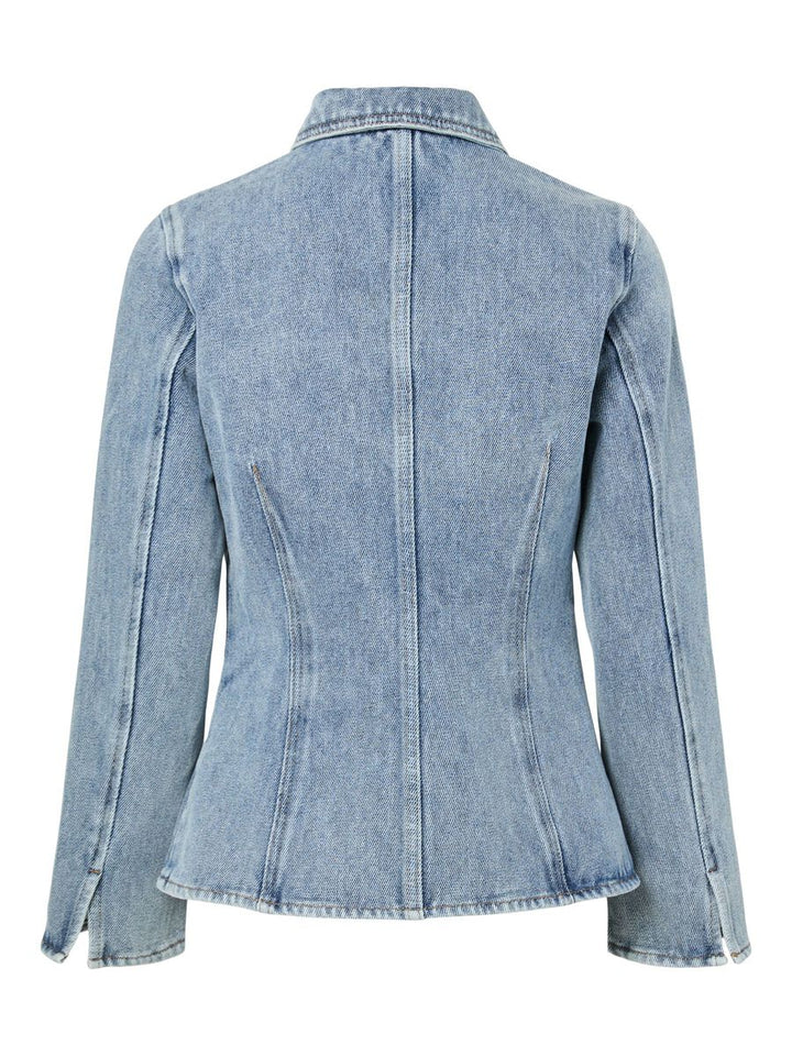 Yaslecco Ls Denim Shirt S. - Light Blue Denim