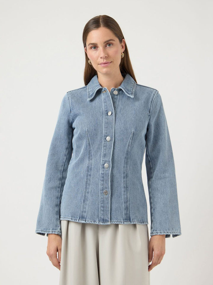 Yaslecco Ls Denim Shirt S. - Light Blue Denim