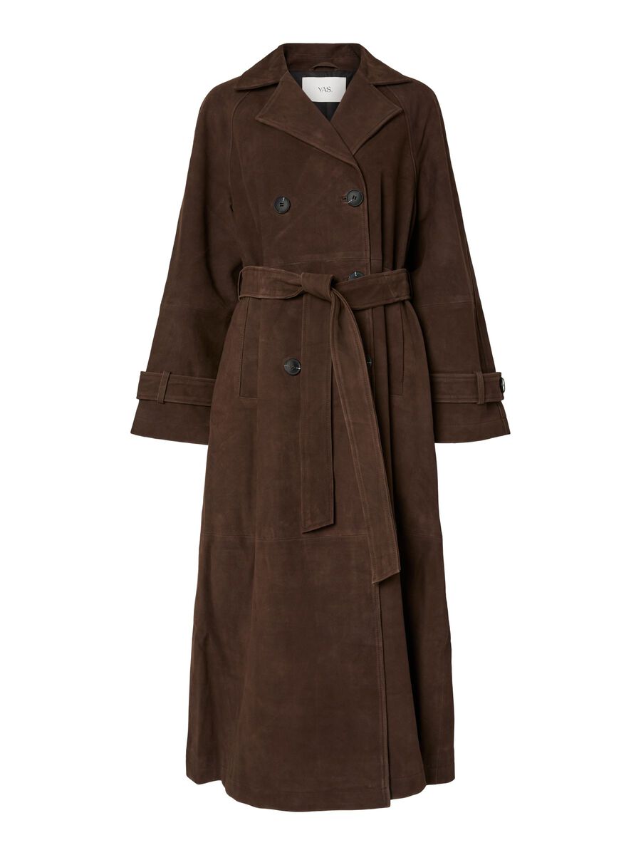 YASLINA SUEDE LEATHER TRENCHCOAT