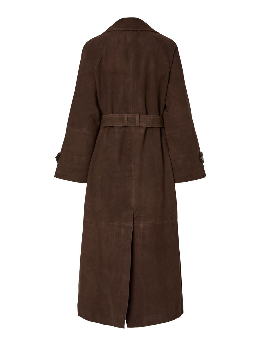 YASLINA SUEDE LEATHER TRENCHCOAT