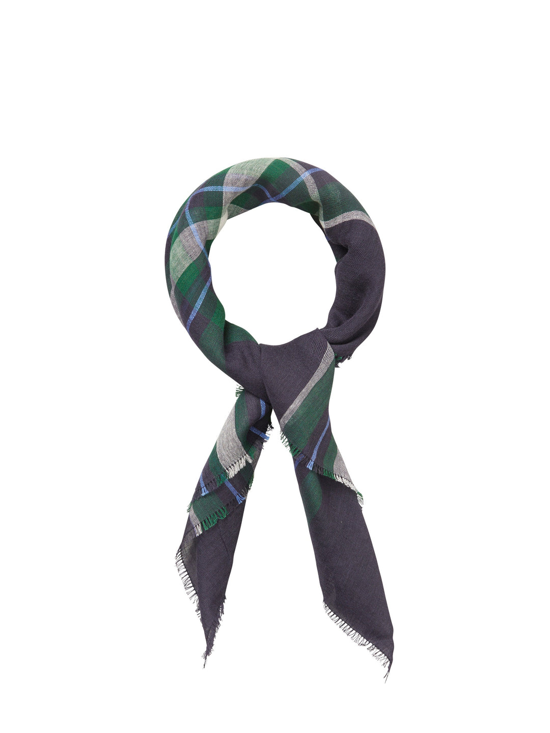 Plaidia Cowea Scarf - Naval Academy Blue