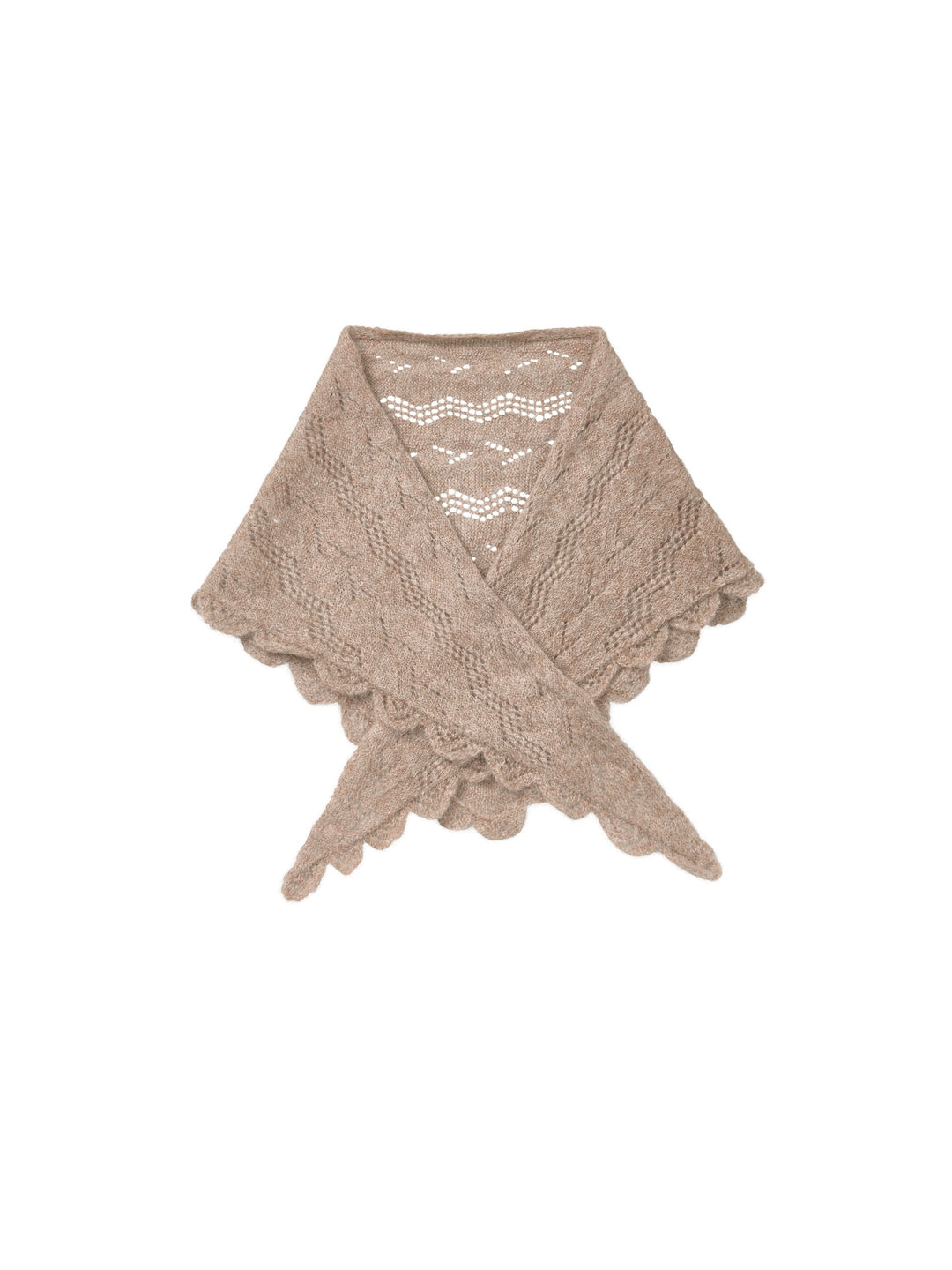 Opany Triangle Scarf - Melange Brown