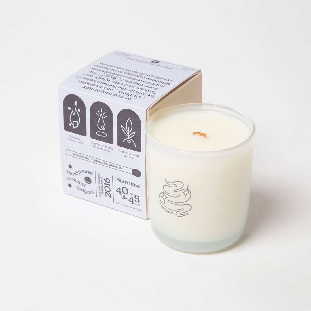 Aurora - Mahogany Teakwood &amp; Aspen - Coconut Soy Candle