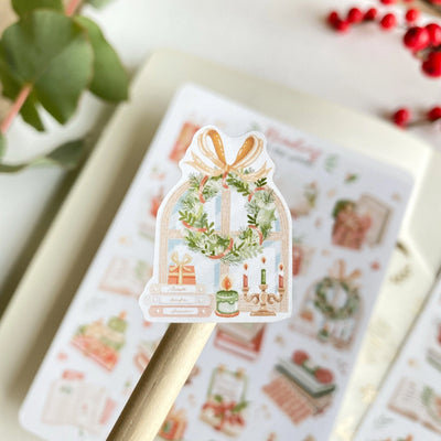 Reading in the winter | Klistremerker