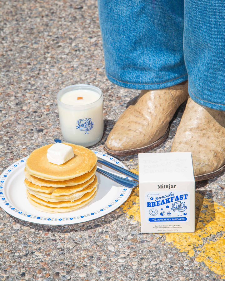 Pancake Breakfast - Butter, Syrup &amp; Blueberry - Soy Candle