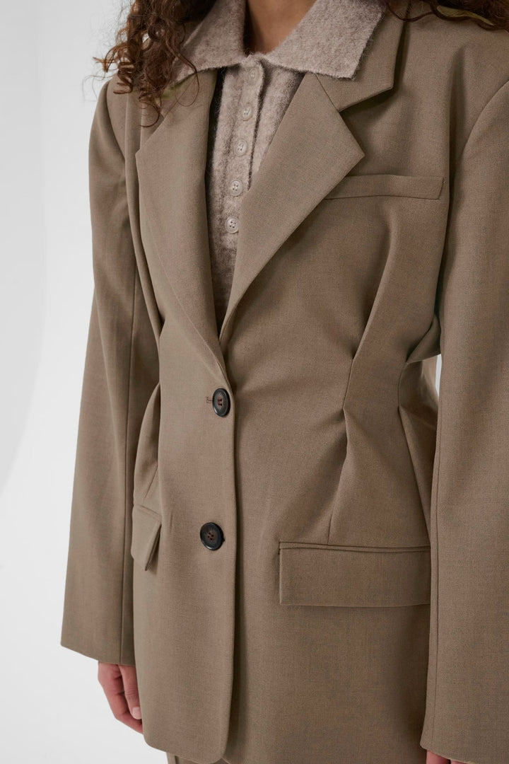 GZpaula waist blazer - Dark timberwolf melange