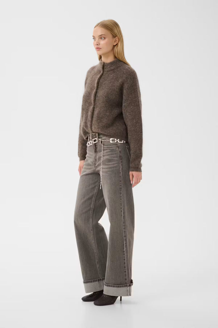 Alphagz Short Cardigan Noos - Chestnut Melange