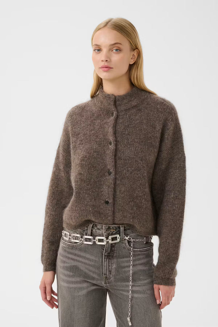 Alphagz Short Cardigan Noos - Chestnut Melange
