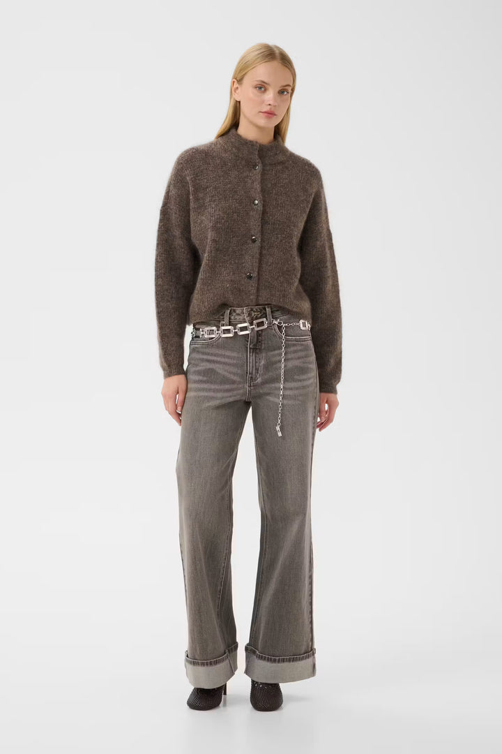 Alphagz Short Cardigan Noos - Chestnut Melange