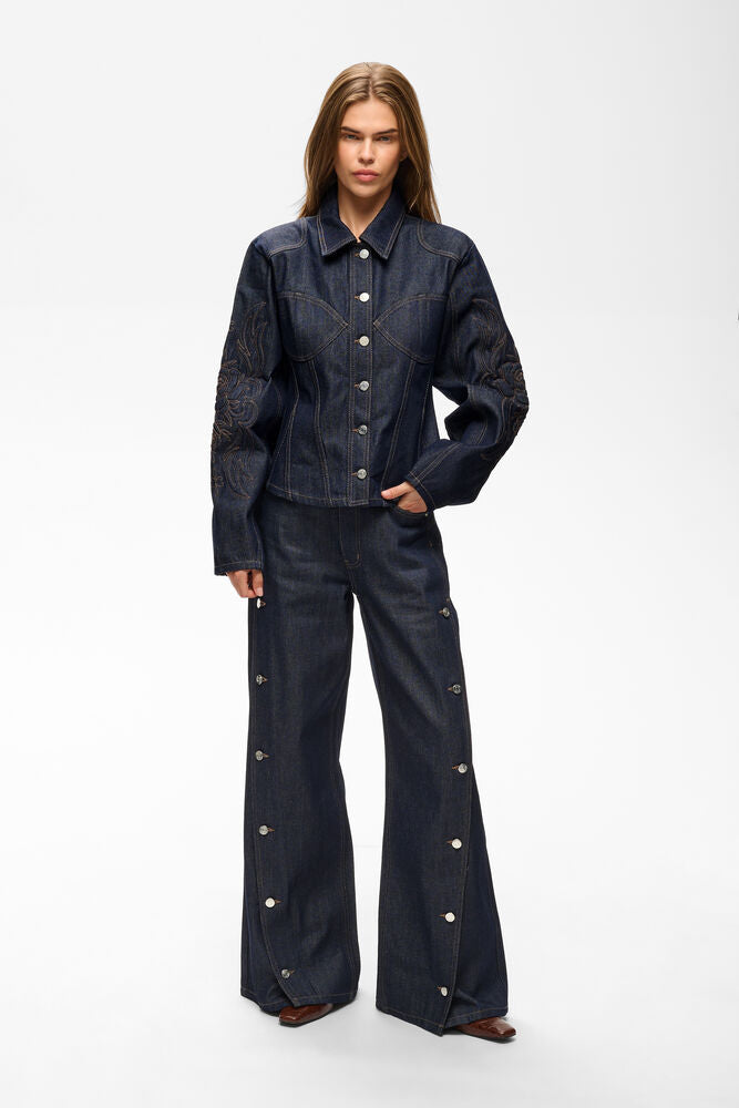 GZthenna HW wide jeans - Dark blue Unwashed